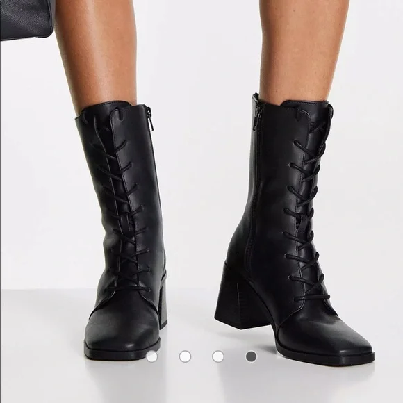 Monki Vegan Faux Leather Ankle Boots Monki Monki Shoes Monki Elma